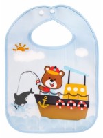 Plastový podbradník Macko Rybár, modrý,