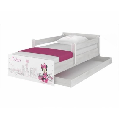 BabyBoo Detská junior posteľ Disney 200x90cm - Minnie Paris + šuflík
