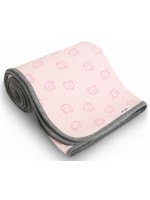 Baby Nellys Celoročná bavlnená dečka Macko 100 x 120 cm ružová