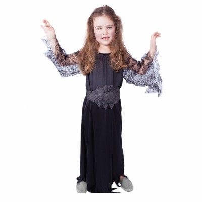 Detský kostým čierna čarodejnica/Halloween (S)