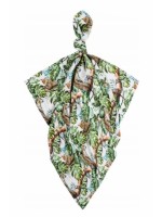 Baby Nellys Bambusová plienka Lux - Gepard, 75 x 75 cm, zelená, biela