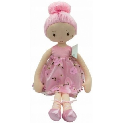 Handrová bábika Luisa v šatôčkach s kvety, Tulilo, 70 cm - ružová