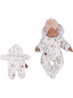 Z&Z Detská prechodová, prešívaná kombinéza Kvety -  biela, veľ. 74