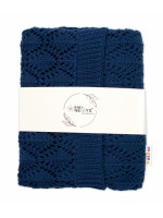 Luxusná bavlnená háčkovaná deka, dečka LOVE, 75x95cm - granát