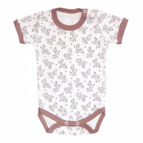 Mamatti Detské body kr. rukáv, Happy - biela s potlačou, veľ. 86