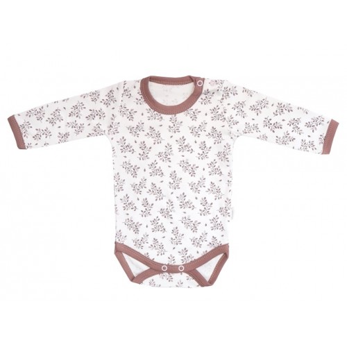 Mamatti Detské body dlhý rukáv, Happy - bílá s potiskem, veľ. 86