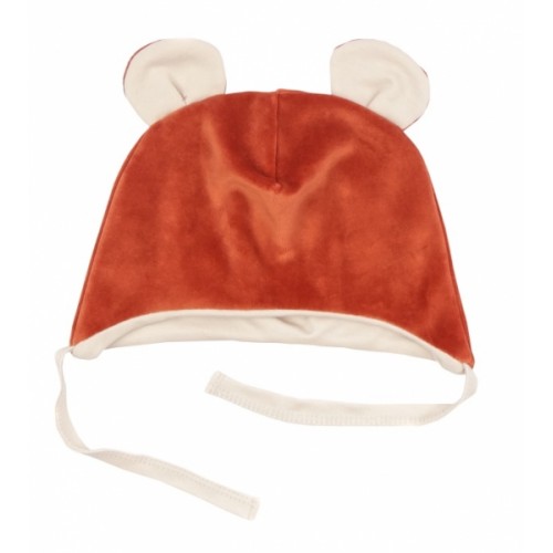 Mamatti Čiapočka na zaväzovanie Velvet, Baby Fox - hnedá, veľ. 68