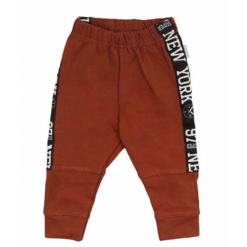 Mamatti Detská tepláková súprava zapínanie na boku, Baby Fox - hnedá