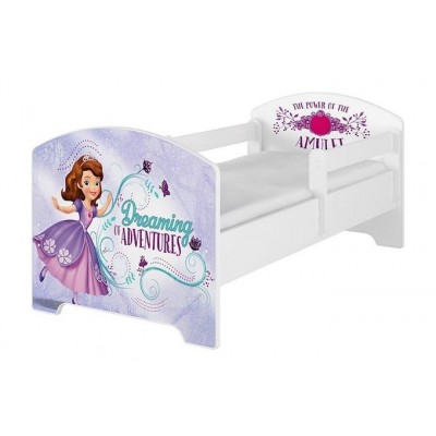 BabyBoo Detská postel Disney - Sofie - biela + šuplík
