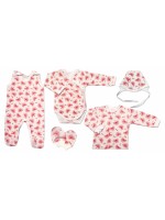 Mamatti Novorodenecká súprava do pôrodnice, smotanová/ružová - Púpava