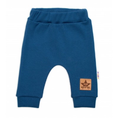 Baby Nellys 2-dielna dojčenská sada, body dl.rukáv, tepláčky s motýlikom, modrá