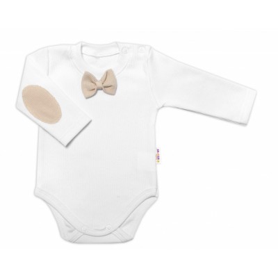 Baby Nellys 2-dielna dojčenská sada,body dl.rukáv s motýlikom,tepláčky Honzík,béžová, v.74