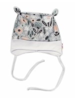 Baby Nellys Dojčenská čiapočka uzlíček na zaväzovanie - Palouček, mätová, veľ. 68/74