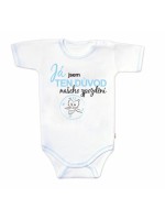 Body krátky rukáv s vtipným textom Baby Nellys,Já jsem TEN DŮVOD našeho zpoždění, chalan