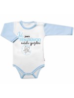 Body kr.rukáv s vtip. textom Baby Nellys,Já jsem TEN DŮVOD našeho zpoždění,veľ. 68, chalan