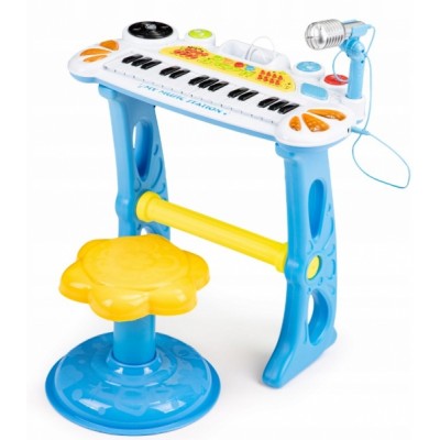 Eco Toys Klávesové organ s mikrofónom mp3 - modré