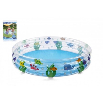 Bazén detský nafukovací 3 komory morský svet 152x30cm v sáčku 2+