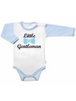 Body dl.rukáv s vtip. textom Baby Nellys, Little Gentleman, chalan, veľ. 80
