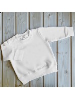 Baby Nellys Bavlnená tepláková mikina - biela, veľ. 80/86