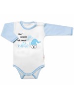 Body dlhý rukáv s vtipným textom Baby Nellys, Keď nespím ja, tak nespí nikto, kluk