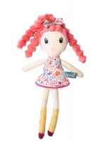 Hencz Toys Mäkká handrová bábika LAURA s růžovými vláskami