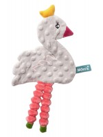 Hencz Toys Roztomilý maznáčik/šustík LABUŤ - minky sivá