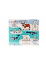 Adam Toys Edukačná vkladačka s úchytmi - Antarktída