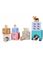 Adam Toys Skladacia pyramída s drevenými zvieratkami, Antarktída