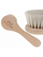 Drevená velká kefa s mäkkým prírodným vlasom, prírodná