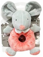 Plyšové hrkálka minky Myška - broskvová