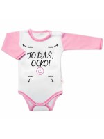 Body dlhý rukáv s vtipným textom Baby Nellys, TO DÁŠ OCKO, VEĽ. 68, holka