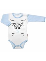 Body dlhý rukáv s vtipným textom Baby Nellys, TO DÁŠ OCKO, kluk
