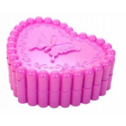 Tulimi Detská kozmetická a toaletná sada Srdce so zrkadielkom, ružová