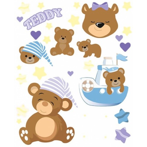 Tulimi Farebná, veselá nažehlovačka Teddy -  veľký arch