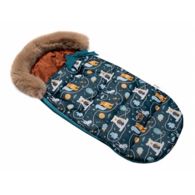 Baby Nellys Detský fusak maxi PREMIUM Forest Animals, zeleno/hnedý 110x50cm