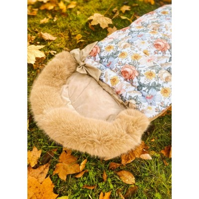Baby Nellys Detský fusak maxi PREMIUM Harmanček, biela/béžová - 110 x 50 cm