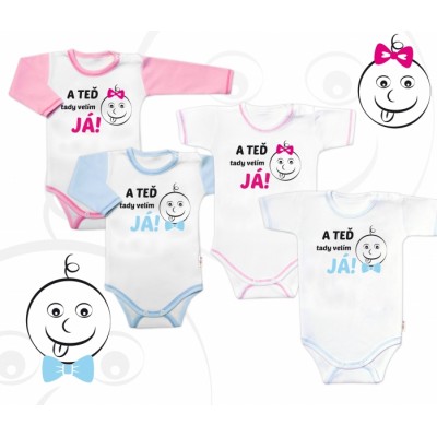 Baby Nellys Body dlhý rukáv s vtipným textom, A TEĎ tady velím JÁ!, Holka, veľ. 62