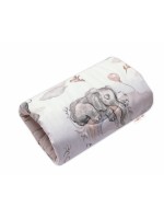 Baby Nellys Dojčiace vankúš na ruku, Slon a dúha, biela/béžová