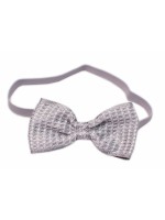 Detský motýlik na gumičke so vzorom Mrofi, šedý, veľ. 98