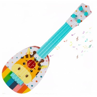 Detská gitara Tulimi 4strunová - Žirafa, červená