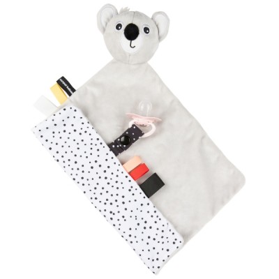 Prítulníček / maznáčik s úchytom na cumlík Canpol Babies Koala, sivý