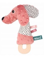 Edukačná plyšová hračka Hencz Toys, Psík s pískatkom a hryzátkom