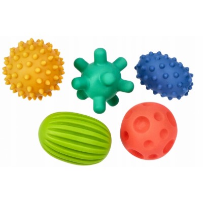 Edukačné, senzorické pastelové loptičky/ježečkovia Hencz Toys, 5ks v krabičke
