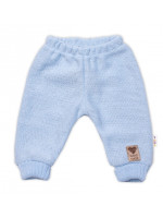 Pletené dojčenské nohavice Hand Made Baby Nellys, modré, veľ. 68/74