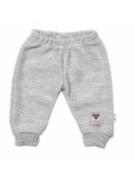 Pletené dojčenské nohavice Hand Made Baby Nellys, sivé