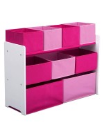 bHome Organizér na hračky bielo-růžový