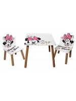 Arditex Detský stôl so stoličkami Minnie Mouse