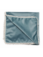 Detská deka Velvet - obojstranná s ozdobným lemovaním, Baby Nellys 100 x 75 cm, zelená