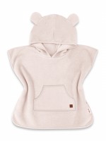 Pončo, župan s kapucňou pre deti Macko, Baby Nellys, pudrový