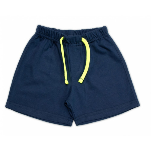 Chlapčenské kraťasy Artur, Mrofi bavlna, modré so žltou šnúrkou